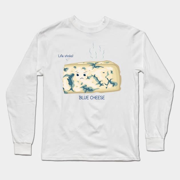 Blue cheese Long Sleeve T-Shirt by itsaulart